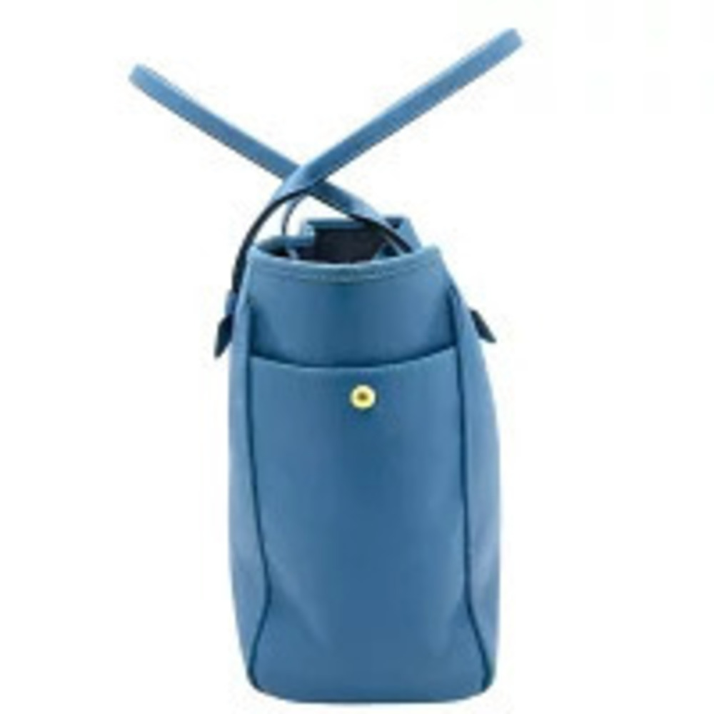 Loewe Logo Bag Clochette Studs Leather Tote Handbag Heritage Blue Bottom